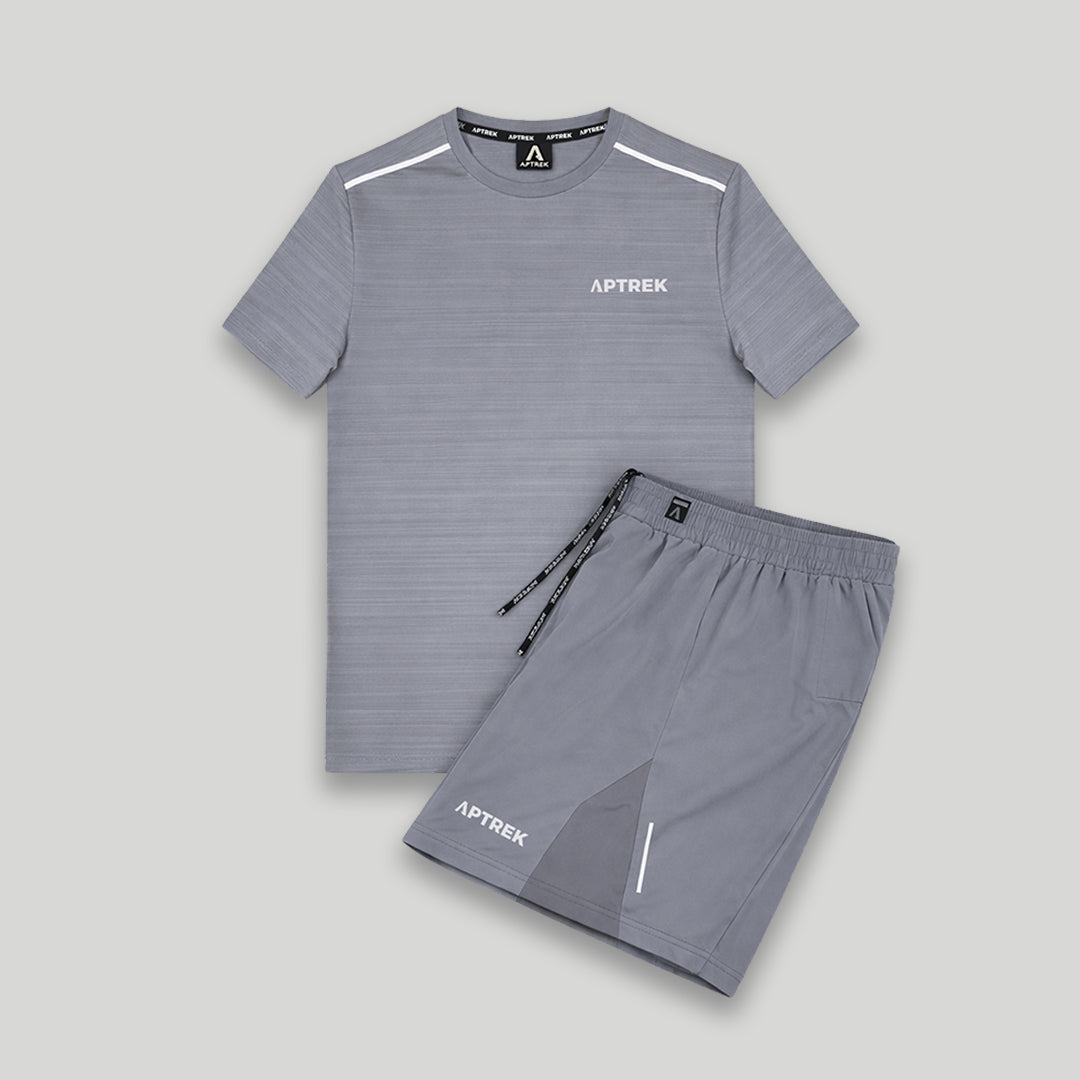 Aptrek Element T-Shirt/Short Set Grey from Aptrek.com