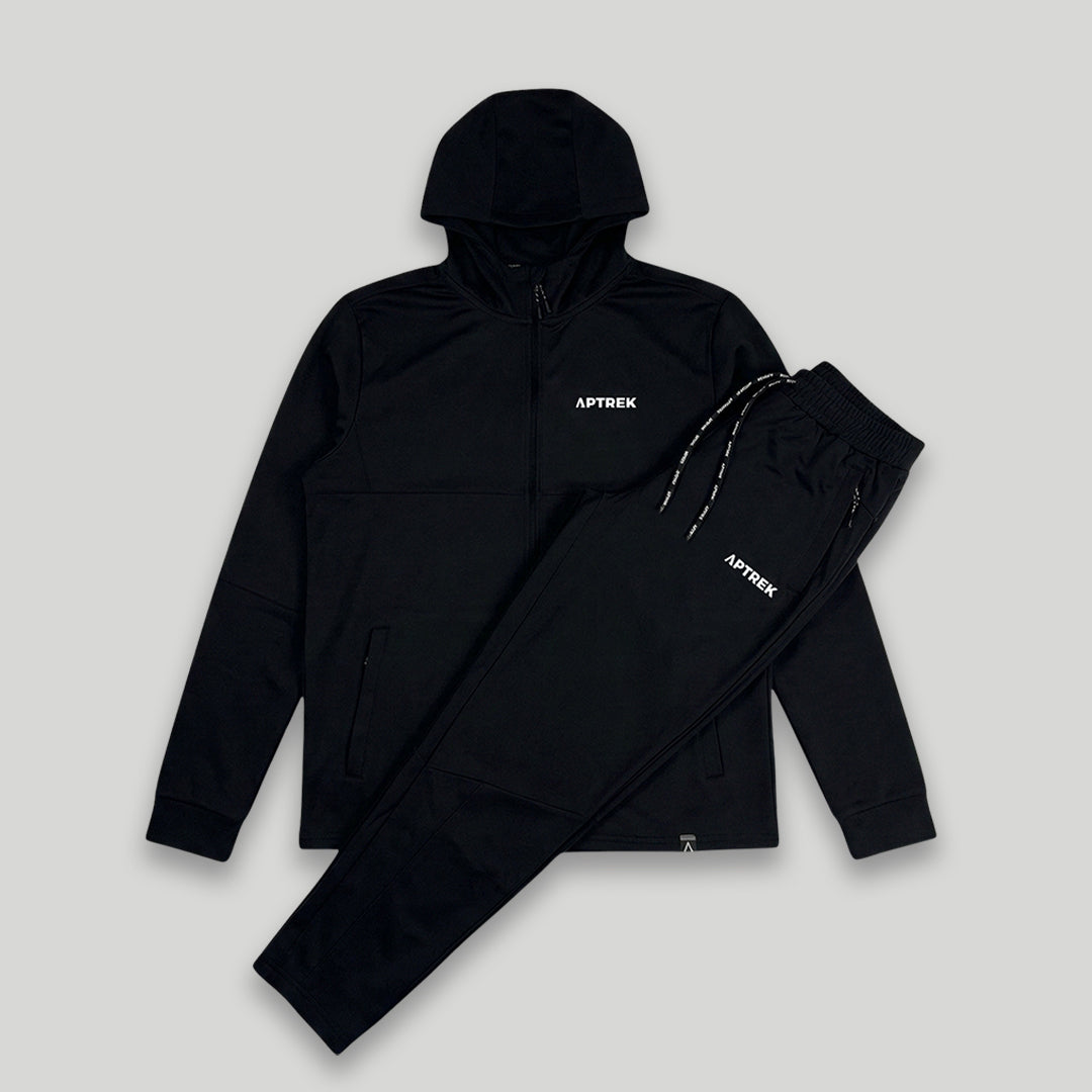 Aptrek Stride Jacket/Pant Tracksuit Set Black from Aptrek.com