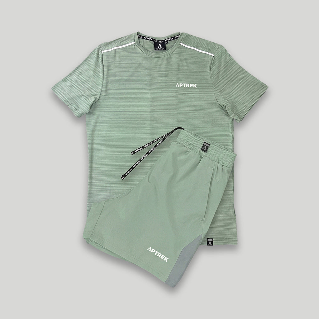 Aptrek Element T-Shirt/Short Set Khaki Green from Aptrek.com