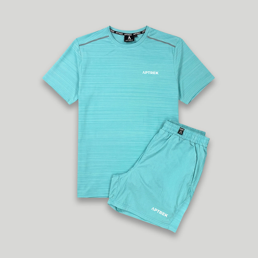Aptrek Element T-Shirt/Short Set Turquoise from Aptrek.com