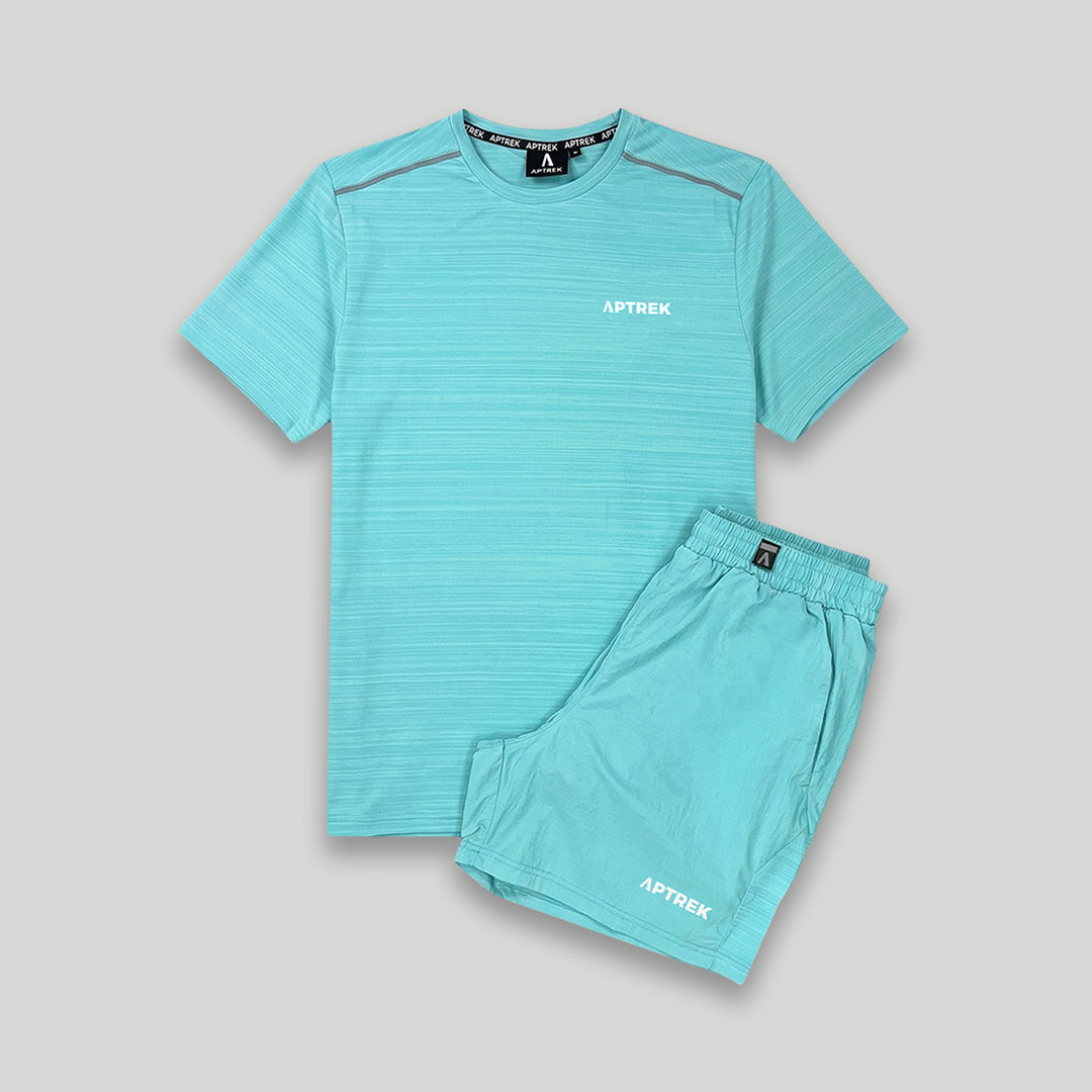 Aptrek Element T-Shirt/Short Set Turquoise from Aptrek.com