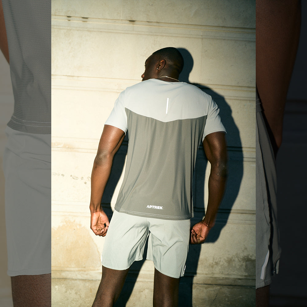 Aptrek Scramble T-Shirt/Shorts Set Grey