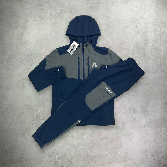 Aptrek Crux Jacket/Cargo Pant Tracksuit Set Navy/Grey